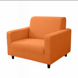 Anyhouz 1 Seater Sofa Cover Plain Orange Style and Protection For Living Room Sofa Chair Elastic Stretchable Slipcover