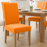 Anyseat Orange Velvet Dining Chair Cover – Plush Stretchable Slipcover for Kitchen & Dining Room Chairs