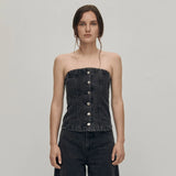 Troyes Black Denim Tank