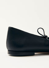 Sway Black Leather Ballet Flats