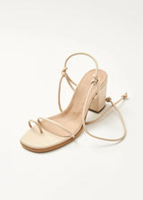 Grace Corn Cream Vegan Leather Sandals