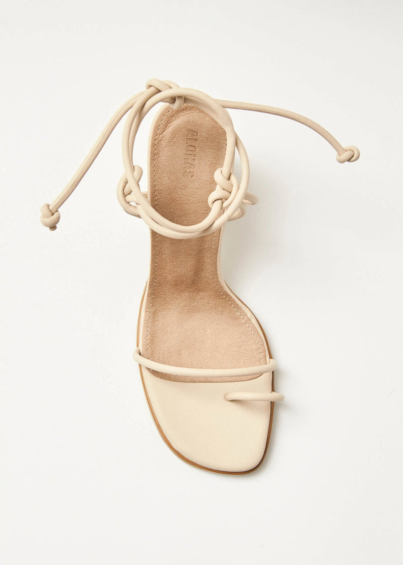 Grace Corn Cream Vegan Leather Sandals