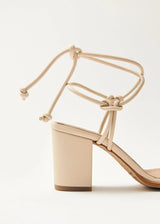 Grace Corn Cream Vegan Leather Sandals