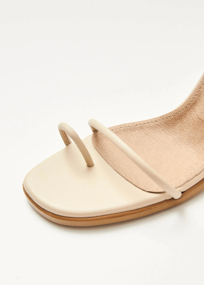 Grace Corn Cream Vegan Leather Sandals