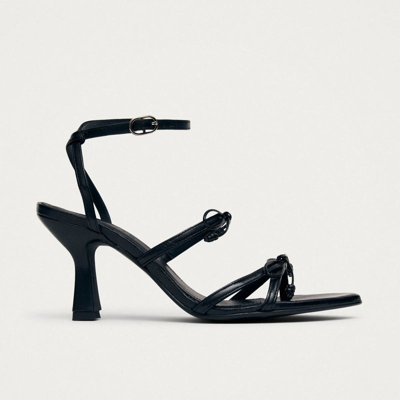 Malia Black Leather Sandals