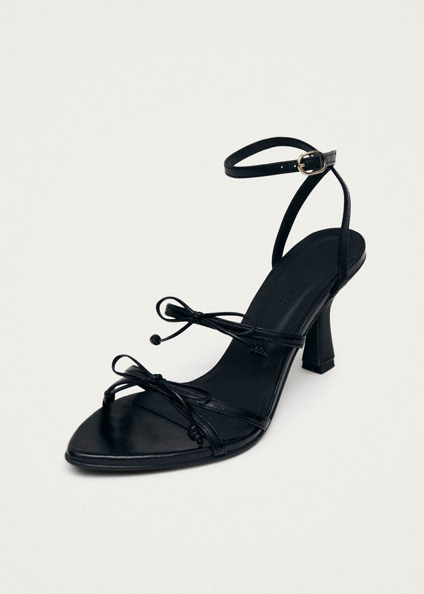 Malia Black Leather Sandals