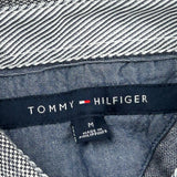 Tommy Hilfiger Striped Polo Shirt - Medium Grey Cotton