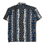 The Hawaiian Original Floral Hawaiian Shirt - Large Blue Cotton