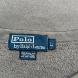 Polo By Ralph Lauren Sweatshirt - Large Gray Cotton Blend