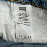 Levis Jeans - 28W 32L Blue Cotton Blend