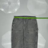 Carhartt Double Knee Carpenter Pants - 34W 34L Gray Cotton
