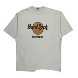 Hard Rock Cafe Graphic T-Shirt - XL White Cotton