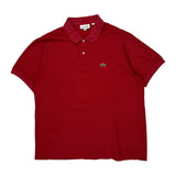 Lacoste Polo Shirt - 2XL Red Cotton