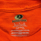Mossy Oak Camo T-Shirt - XL Orange Cotton Blend