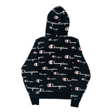 Spellout Champion Reverse Weave Hoodie - Medium Red Cotton Blend