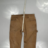 Dickies Double Knee Carpenter Trousers - 36W 31L Brown Cotton