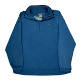 Lacoste 1/4 Zip - Large Blue Cotton