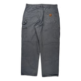 Carhartt Double Knee Carpenter Trousers - 34W 30L Grey Cotton