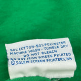 Salem Single Stitch T-Shirt - Large Green Cotton Blend