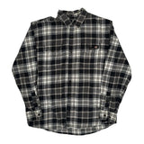 Dickies Checked Flannel Shirt - Medium Black & White Cotton