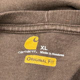 Carhartt Long Sleeve T-Shirt - XL Brown Cotton