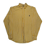 Polo By Ralph Lauren Checked Shirt - Large Yellow Cotton