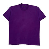 Single Stitch 90S Blank Unbranded T-Shirt - XL Purple Cotton Blend