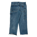 Dickies Double Knee Carpenter Jeans - 32W 26L Blue Cotton