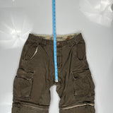 47 Cargo Trousers - 31W 32L Brown Cotton