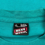 Fruit Of The Loom Graphic T-Shirt - Large Green Cotton Blend