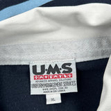 Ums Striped Rugby Shirt - XL Navy Cotton