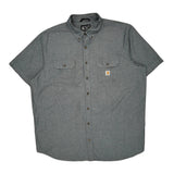 Carhartt Short Sleeve Shirt - 2XL Gray Cotton