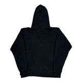 Flame Logo Thrasher Graphic Hoodie - Small Black Cotton