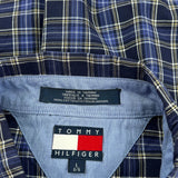 Tommy Hilfiger Checked Shirt - Large Blue Cotton