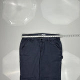 Loose Fit Carhartt Cargo Carpenter Pants - 34W 30L Gray Cotton