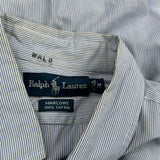 Marlowe Ralph Lauren Striped Shirt - Medium Blue Cotton