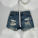 Levis Denim Shorts - 28W UK 8 Blue Denim