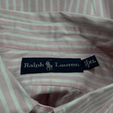 Ralph Lauren Striped Shirt - XL Pink Cotton