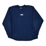 Nike Long Sleeve T-Shirt - 2XL Navy Cotton