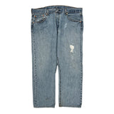 501 Levis Jeans - 36W 26L Light Wash Cotton
