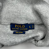Polo By Ralph Lauren 1/4 Zip - Large Gray Cotton