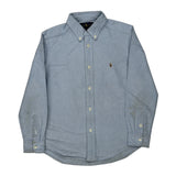 Age 7 Ralph Lauren Shirt - Small Blue Cotton