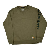 Built To Serve And Protect Hardworking People Carhartt Sweatshirt - Small Green Cotton Blend