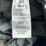 Petrol Jeans - 30W 34L Blue Cotton