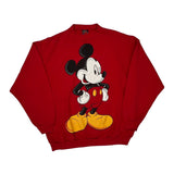 Mickey Mouse Mickey Unlimited Cartoon Sweatshirt - XL Red Cotton Blend