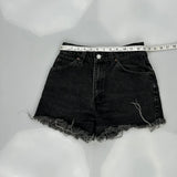Orange Tab Levis Denim Shorts - 26W UK 6 Black Cotton