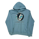 Liquid Blue Graphic Hoodie - Large Blue Cotton