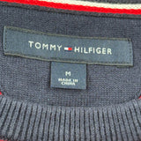 Tommy Hilfiger Striped Sweater - Medium Navy Cotton