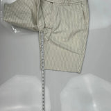 Polo By Ralph Lauren Pinstripe Chino Shorts - 34W 9L Cream Cotton