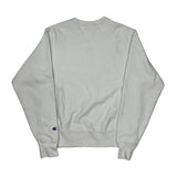 Reverse Weave Champion College Sweatshirt - Small White Cotton